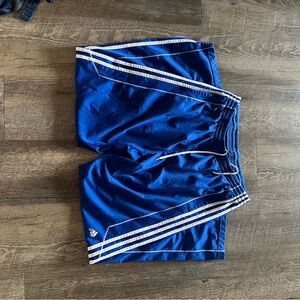 Adidas Men's Royal Blue Sweatpants with White Stripes